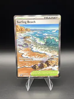 Surfing Beach Ultra Rare Trainer Card - Chaos Rising Pokemon TCG 114/086 - Image 1