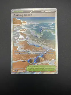 Surfing Beach Ultra Rare Trainer Card - Chaos Rising Pokemon TCG 114/086 - Image 3