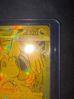 Near Mint Mega Dragonite Ex 295/217 GOLD HYPER RARE POKEMON ASCENDED HEROES - Image 3