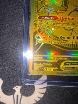 Near Mint Mega Dragonite Ex 295/217 GOLD HYPER RARE POKEMON ASCENDED HEROES - Image 5