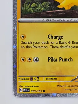 Pikachu (Holiday Calendar) 025/165 Pokemon TCG MCAP Holo NM - Image 5