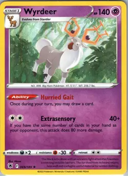 Wyrdeer 069/189 Holo Rare Astral Radiance Pokemon Near Mint - Image 1