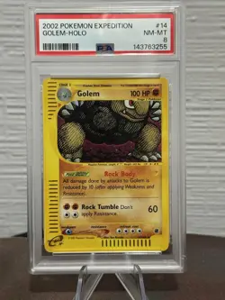 2002 POKEMON EXPEDITION #14 GOLEM-HOLO PSA 9 - Image 1