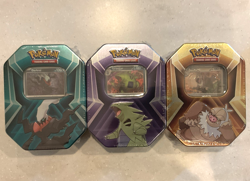 3 x Triple Whammy Collector SEALED Tins Complete Art Set Pokemon TCG LOT - Image 1