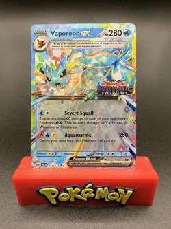 Pokemon - Vaporeon ex 023/131 Prismatic Evolutions Stamped Promo NM - Image 1