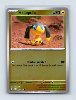 Helioptile 052/132 Common Mega Evolution Pokemon Reverse Holo Lightly Played - Image 1