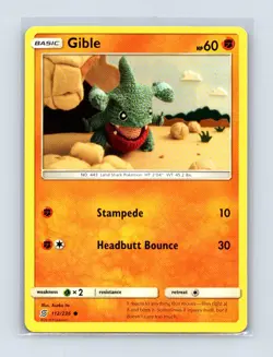 Gible 112/236 Common Unified Minds Pokemon Lightly Played - Image 1