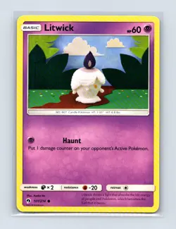 Litwick 101/214 Common Lost Thunder Pokemon Lightly Played - Image 1