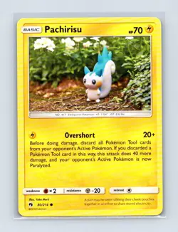 Pachirisu 80/214 Common Lost Thunder Pokemon Lightly Played - Image 1