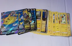 Pikachu Pokemon Card lot of 21 NM-M; V, VMAX, PROMO, Holo, Reverse Holos - Image 1