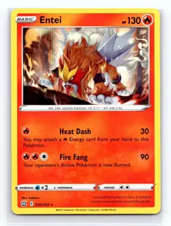 Pokemon Card Entei 020/163 Holo Rare Battle Styles - Image 1