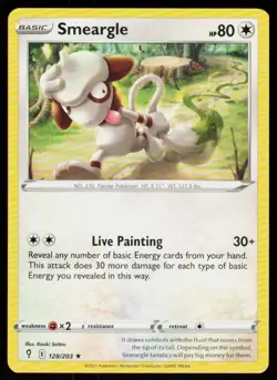 Smeargle 128/203 Rare Evolving Skies Pokemon Near Mint - Image 1