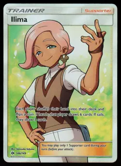 Ilima (Full Art) 146/149 Holo Ultra Rare SM Base Set Pokemon Near Mint - Image 1