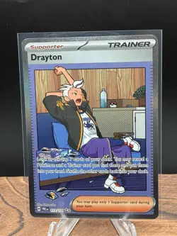 Drayton Prismatic Evolutions 172/131 Pokemon TCG Trainee Supporter NM - Image 1