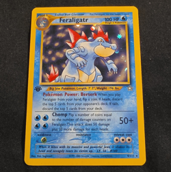 Pokemon Feraligatr 4/111 Neo Genesis 1st Edition Holo Rare English 2000 - Image 1