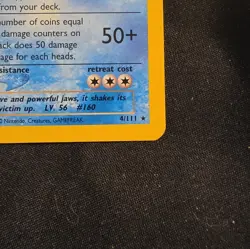 Pokemon Feraligatr 4/111 Neo Genesis 1st Edition Holo Rare English 2000 - Image 5