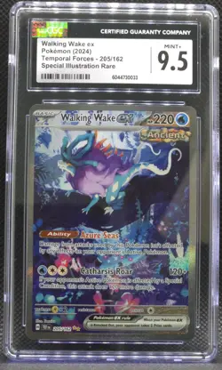 2024 Pokemon Walking Wake ex #205/162 English CGC 9.5 6046212223 - Image 1