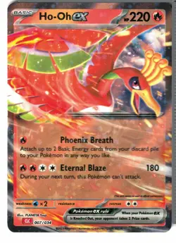 Ho-oh ex 007/034 Holo Classic Collection Trading Card Game Classic Pokemon NM - Image 1
