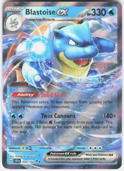 Blastoise ex 30/142 Double Rare Stellar Crown Pokemon Holo Near Mint - Image 1