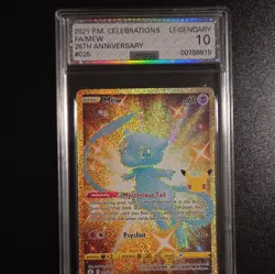 Pokemon 2021 Celebrations Mew 025/025 Holo Secret Rare English AGS 10 - Image 1