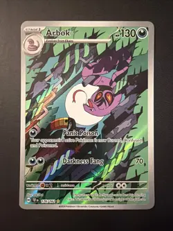 Pokemon TCG Arbok 176/162 Temporal Forces Illustration Rare NM - Image 1