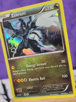 Pokemon TCG Zekrom Roaring Skies Holo Rare Card 64/108 Reverse Holo - Image 3