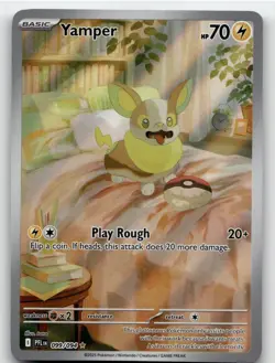 YAMPER 099/094 ILLUSTRATION RARE PHANTASMAL FLAMES POKEMON NEAR MINT - Image 1