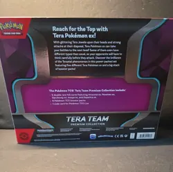 NEW Pokemon Tera Team Premium Collection promo cards 5 Foils 9 TCG Booster Packs - Image 2