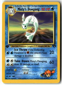 2000 Misty's Dewgong ⭐ 54/132 1st Edition WOTC Gym Challenge Pokemon NM/LP - Image 1