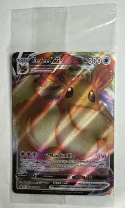 Pokemon Eevee VMAX SWSH087 Black Star Promo Full Art Holo Foil Card Sealed - Image 1