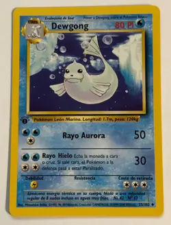 1st Edition SPANISH Dewgong 25/102 Base Set - Uncommon Pokemon Card - LP-NM - Image 1