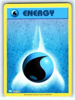 BASIC WATER ENERGY 033/034 HOLO TRADING CARD GAME CLASSIC POKEMON NM - Image 1