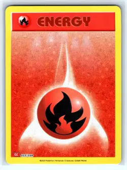 BASIC FIRE ENERGY 033/034 HOLO TRADING CARD GAME CLASSIC POKEMON NM - Image 1