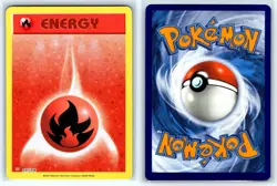 BASIC FIRE ENERGY 033/034 HOLO TRADING CARD GAME CLASSIC POKEMON NM - Image 3