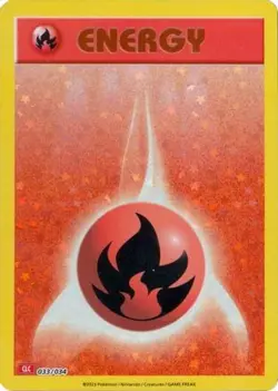 BASIC FIRE ENERGY 033/034 HOLO TRADING CARD GAME CLASSIC POKEMON NM - Image 4