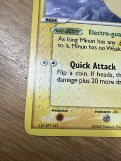 Pokemon Minun 37/106 EX Emerald Non Holo - Image 2