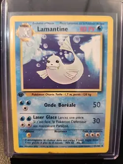 Pokemon FRENCH 1st Edition LAMANTINE 25/102 Uncommon 1999 NM - Image 1