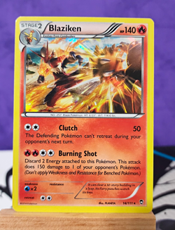Pokemon TCG Blaziken 14/111 XY Furious Fists 2014 Stage 2 HP140 Holo Rare Eng - Image 1