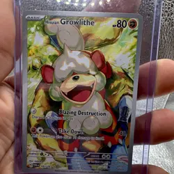 Pokemon TCG Hisuian Growlithe 181/167 Sv06 Twilight Masquerade Holo IR Eng - Image 1