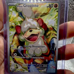 Pokemon TCG Hisuian Growlithe 181/167 Sv06 Twilight Masquerade Holo IR Eng - Image 2