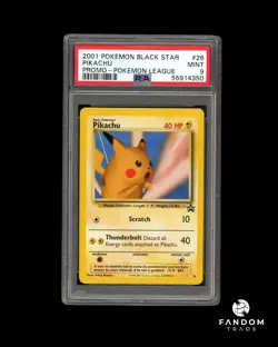 PSA 9 MINT Pikachu SNAP Black Star Promo #26 Pokemon League 2001 - Image 1