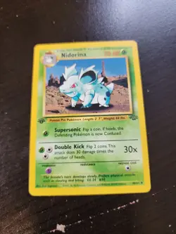 Pokemon Card - Jungle 40/64 - NIDORINA (uncommon) **1st Edition** - NM p4 - Image 1