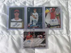 Facsimile Print Signed Shohei Ohtani Auto Lot Of 4 Cards - Image 2
