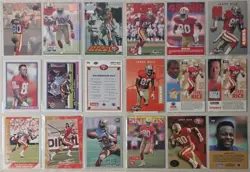Jerry Rice Trading Cards Lot Of 97 In Binder Pages 1990s Football Topps Fleer - Image 3