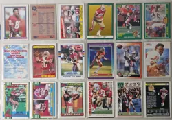 Jerry Rice Trading Cards Lot Of 97 In Binder Pages 1990s Football Topps Fleer - Image 4