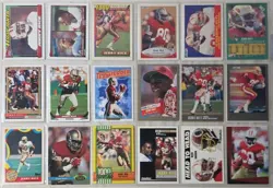 Jerry Rice Trading Cards Lot Of 97 In Binder Pages 1990s Football Topps Fleer - Image 5