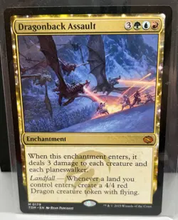 Dragonback Assault | MTG TDM | EDH Commander Dragon Landfall | Mythic NM - Image 1