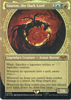MTG: The Lord of the Rings: Foil Showcase Sauron, the Dark Lord: LP Condition - Image 1