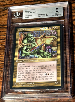 Nicol Bolas BGS 9 Legends Italian FBB MINT MTG with Iconic Vintage Art - Image 2
