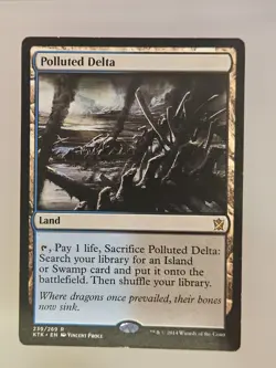*Polluted Delta - Khans of Tarkir (KTK) - MTG Land Rare - 239/269 - Image 1
